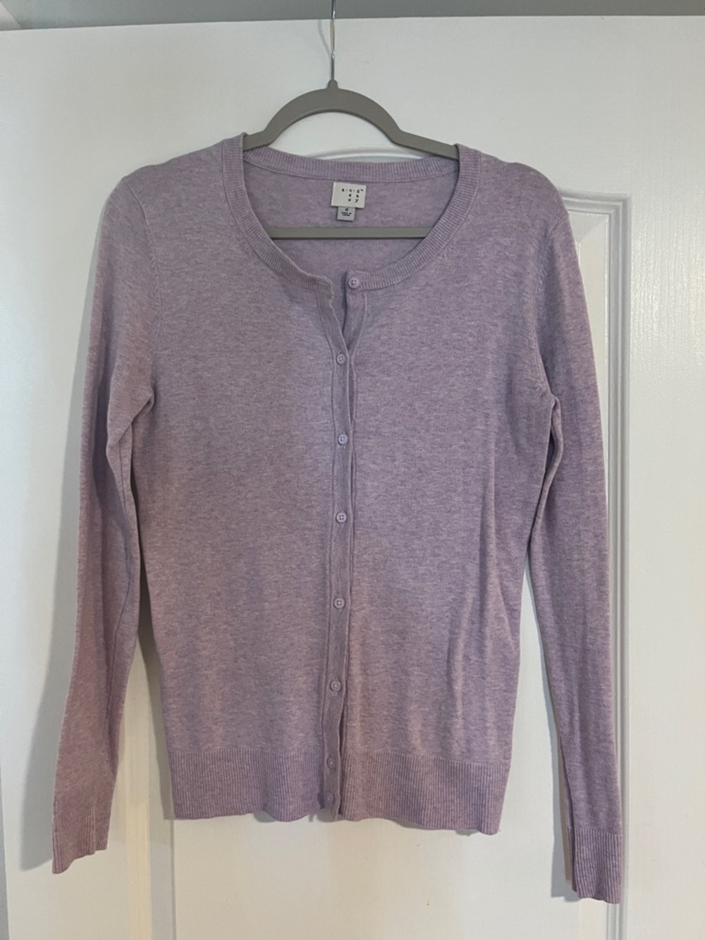 a new day Lavender Button-Up Lightweight Cardigan